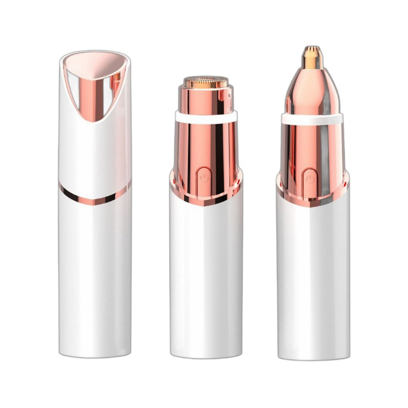 2 shaver lipstick nua in1, trimmer ilfheidhmeach ilfheidhmeach, uirlis bearrtha phríobháidigh ban, gléas baint gruaige leictreach USB leictreach